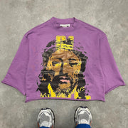 Stylish Vintage Jesus Irregular T-Shirt