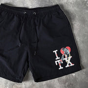Letter Print 5 Inseam Shorts