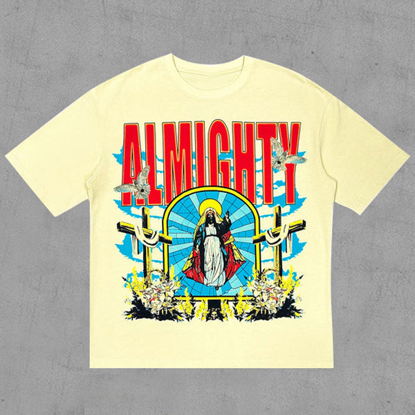 Redemption Print Casual Street Tee