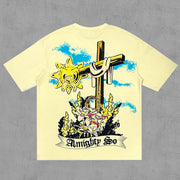 Redemption Print Casual Street Tee