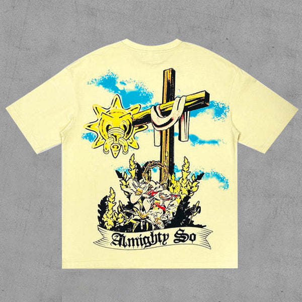 Redemption Print Casual Street Tee