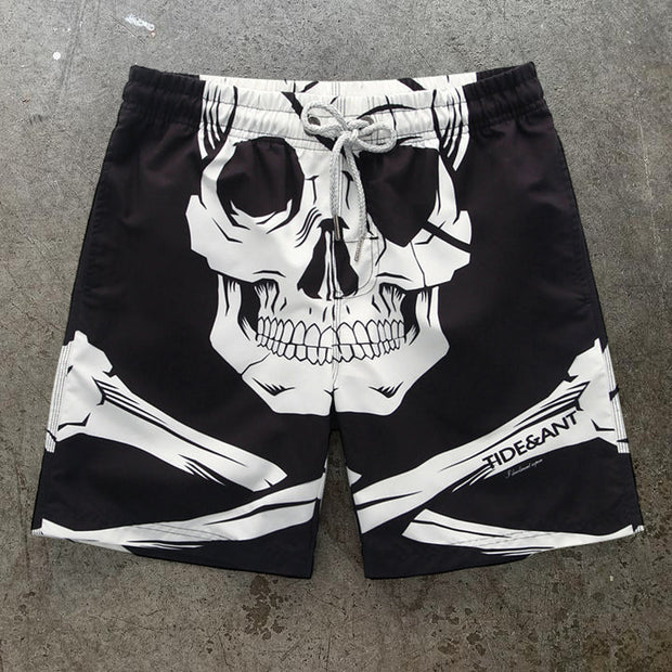 Easter skull print shorts