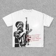 Vintage Soldier with Gun T-Shirt