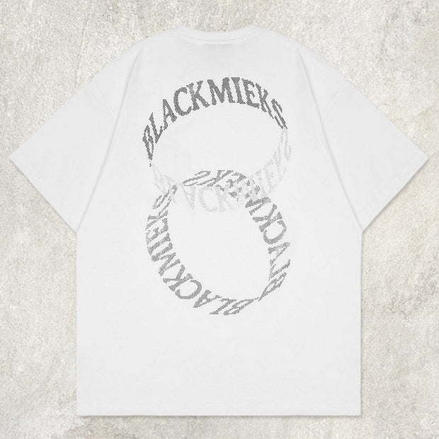 Hot Drill Circle Letters Graphic Tee