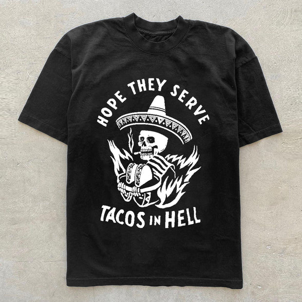 Statement street print skull T-shirt