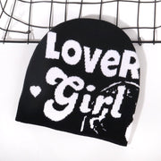 LOVER letter knitted hat