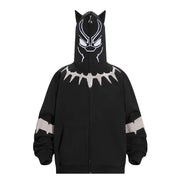 Trendy brand personality spoof full zip hoodie