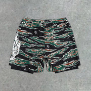 Fashionable camouflage print running gym shorts
