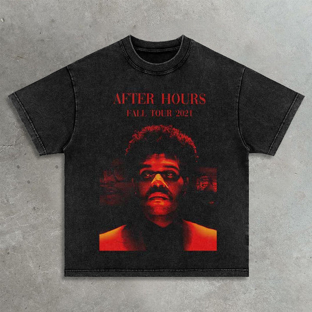 rap tour printed t-shirt