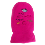 Knitted hat thick three-eye hat