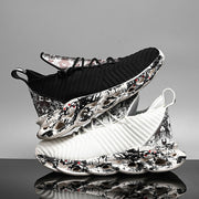 plus size men's sneakers breathable high top casual shoes