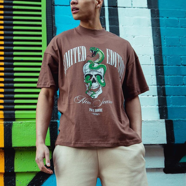 Skull Graphic Print Short Sleeve T-Shirt