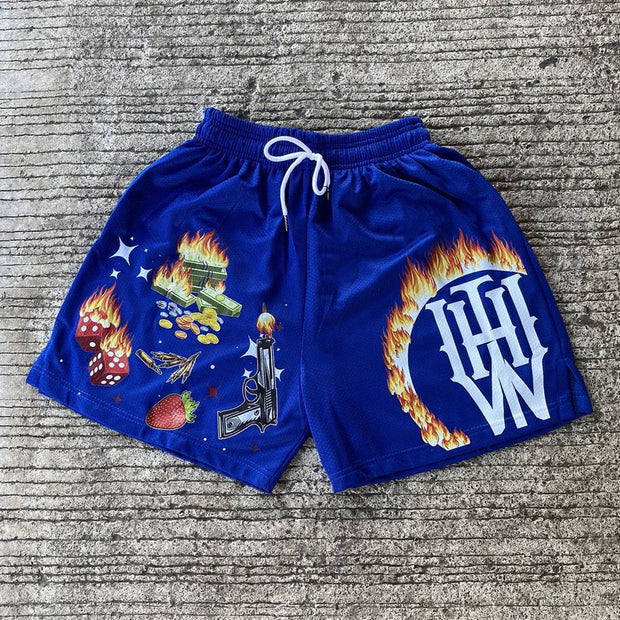 Graffiti mesh shorts
