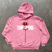 Tide Brand Print Retro Butterfly Fashion Long Sleeve Hoodie