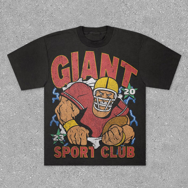 Personalized street style print crew neck T-shirt