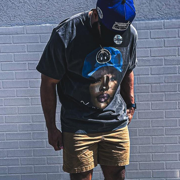 Hip-hop rap printed T-shirt