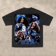 Hip-hop rap printed T-shirt