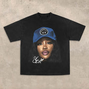 Hip-hop rap printed T-shirt