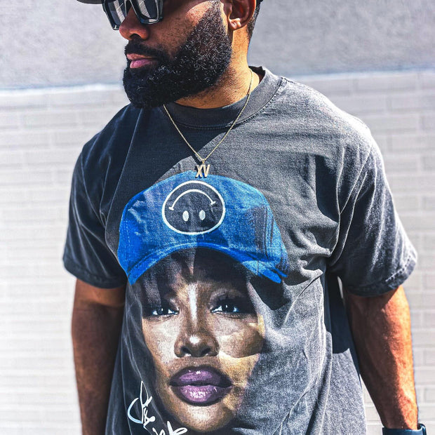 Hip-hop rap printed T-shirt