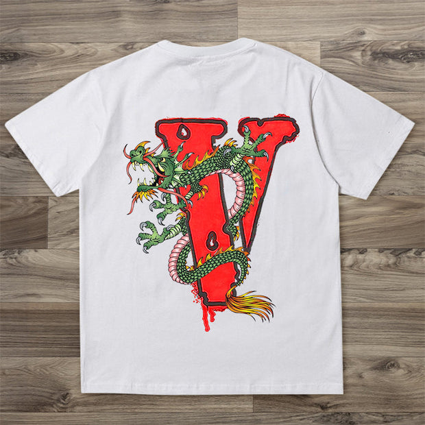 Tide brand retro street short-sleeved T-shirt