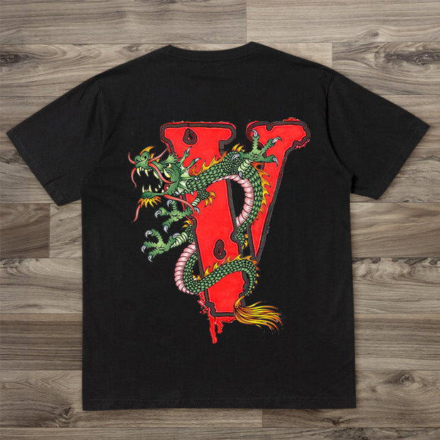 Tide brand retro street short-sleeved T-shirt