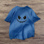 Funny Print Round Neck Loose Short Sleeve T-Shirt