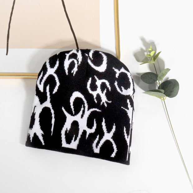 Trendy fashionable warm casual knitted hat for couples