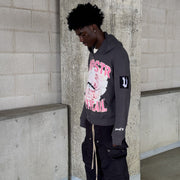 Charm casual street zip-up hoodie