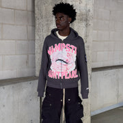 Charm casual street zip-up hoodie