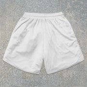 street-pattern mesh shorts