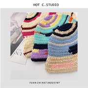 Dopamine hand-knitted couple knitted hat