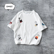 Loose cartoon print casual short-sleeved t-shirt
