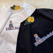 Japanese vintage short-sleeved t-shirt loose