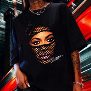 Big face Beyonce printed T-shirt