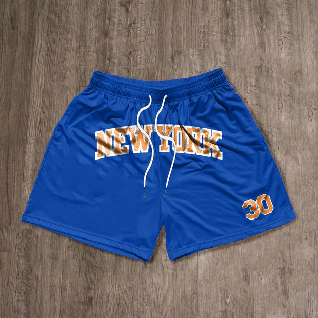 New York Print Mesh Shorts