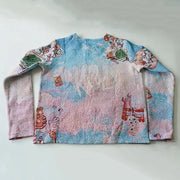 Rap King print tapestry crew neck sweatshirt