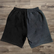 Colorblock Casual Vintage Print Street Shorts