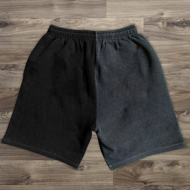 Colorblock Casual Vintage Print Street Shorts