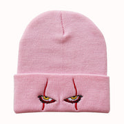 Pennywise scary eyes horror clown eyes knitted warm hip-hop hat