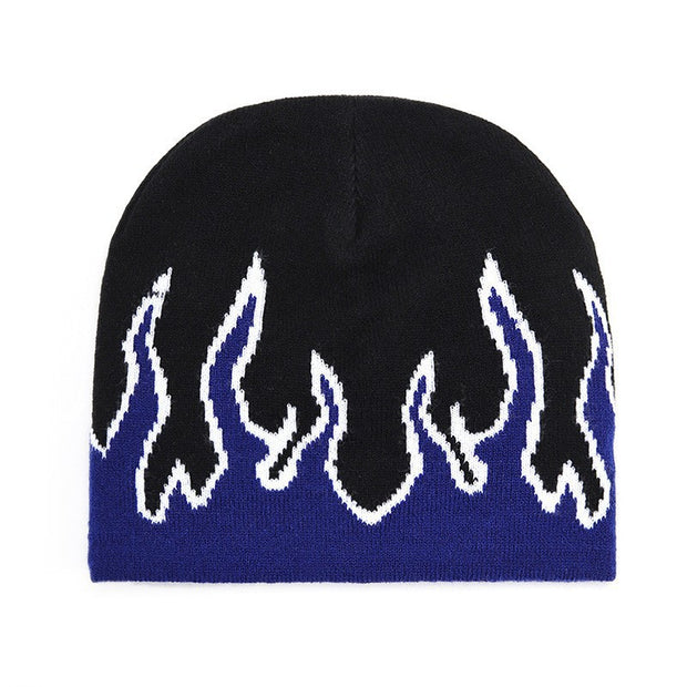 Flame knitted hat jacquard woolen hat warm and fashionable