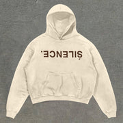 Casual character print loose hoodie