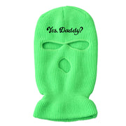 Ski mask knitted warm three-hole hat