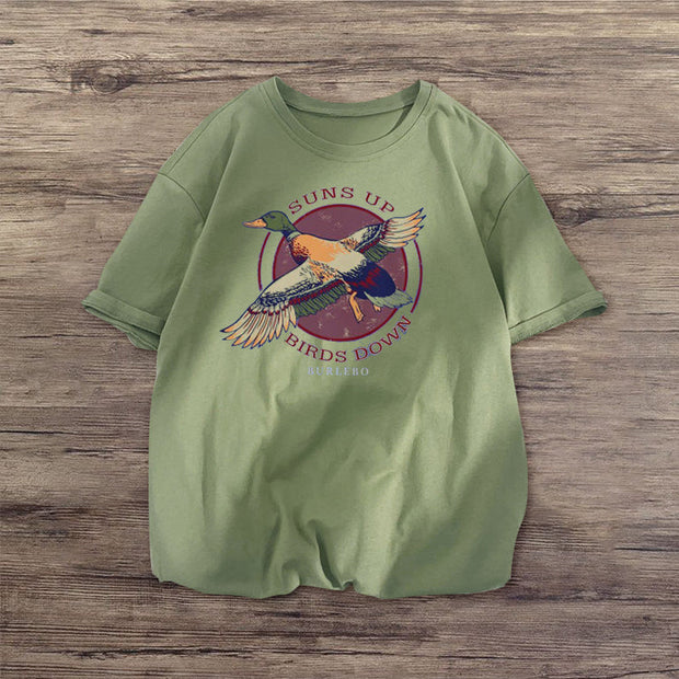 Cartoon print fashion street T-shirt