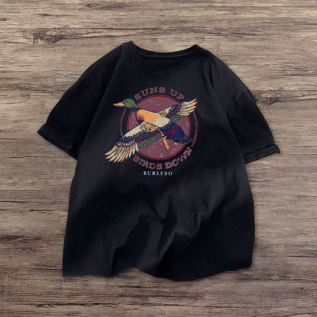 Cartoon print fashion street T-shirt