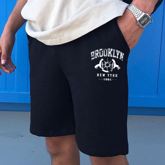 Brooklyn Print Elastic Shorts