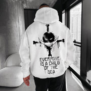 Comic print stylish casual hoodie