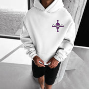 Comic print stylish casual hoodie