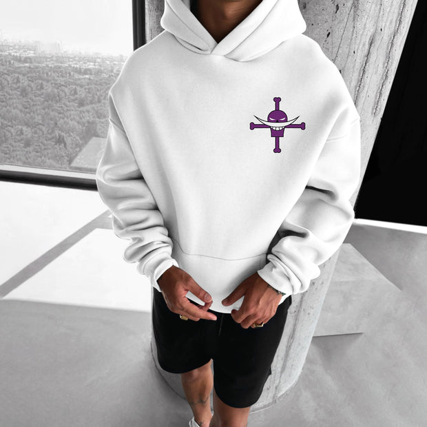 Comic print stylish casual hoodie