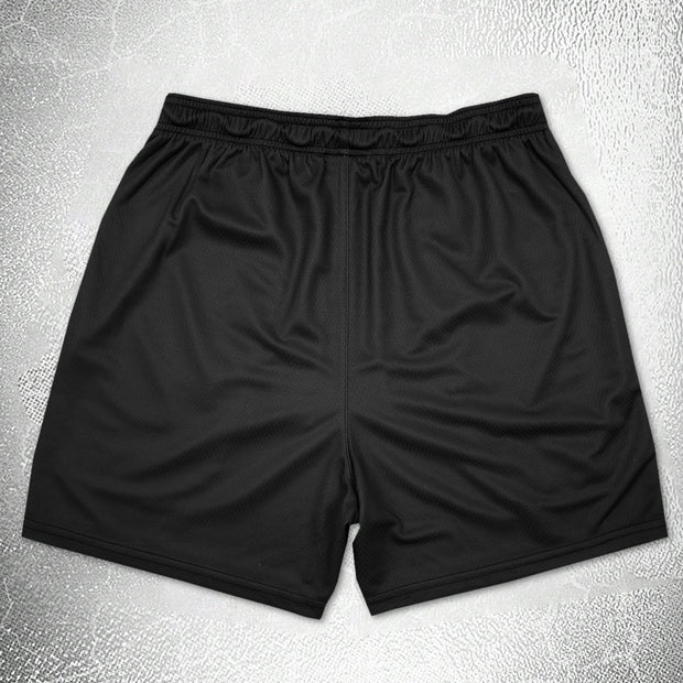 Retro Print Hip-Hop Trendy Mesh Shorts