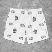 Street Skull Print Shorts